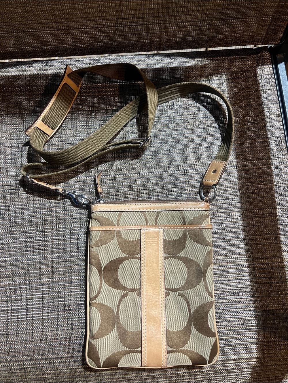 Coach authentic VINTAGE Signature Canvas Crossbody Bag